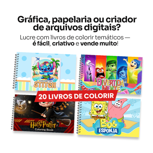 Kit 20 Livrinhos para Colorir [Digital]